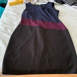 Blue, purple and black asymmetrical Tommy Hilfiger dress